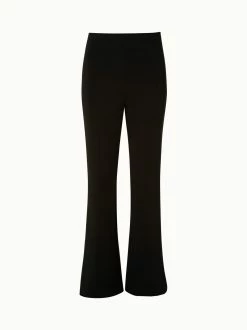 AKRIS High Waist Wool Double-Face Bootcut Pants