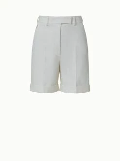 AKRIS Straight Leg Cotton Stretch Denim Shorts