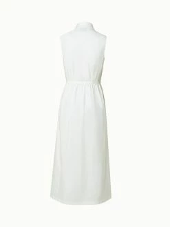 AKRIS Cotton Stretch Poplin Sleeveless Shirt Dress With Apron Detail -AKRIS sale 669223