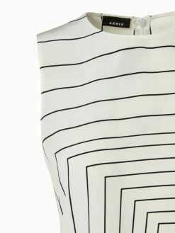 AKRIS Silk Crêpe Square Trapezoid Print Blouse 10 AKRIS Silk Crêpe Square Trapezoid Print Blouse -AKRIS sale 670546