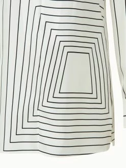 AKRIS Silk Twill Trapezoid Square Print Tunic Blouse 12 AKRIS Silk Twill Trapezoid Square Print Tunic Blouse -AKRIS sale 670550