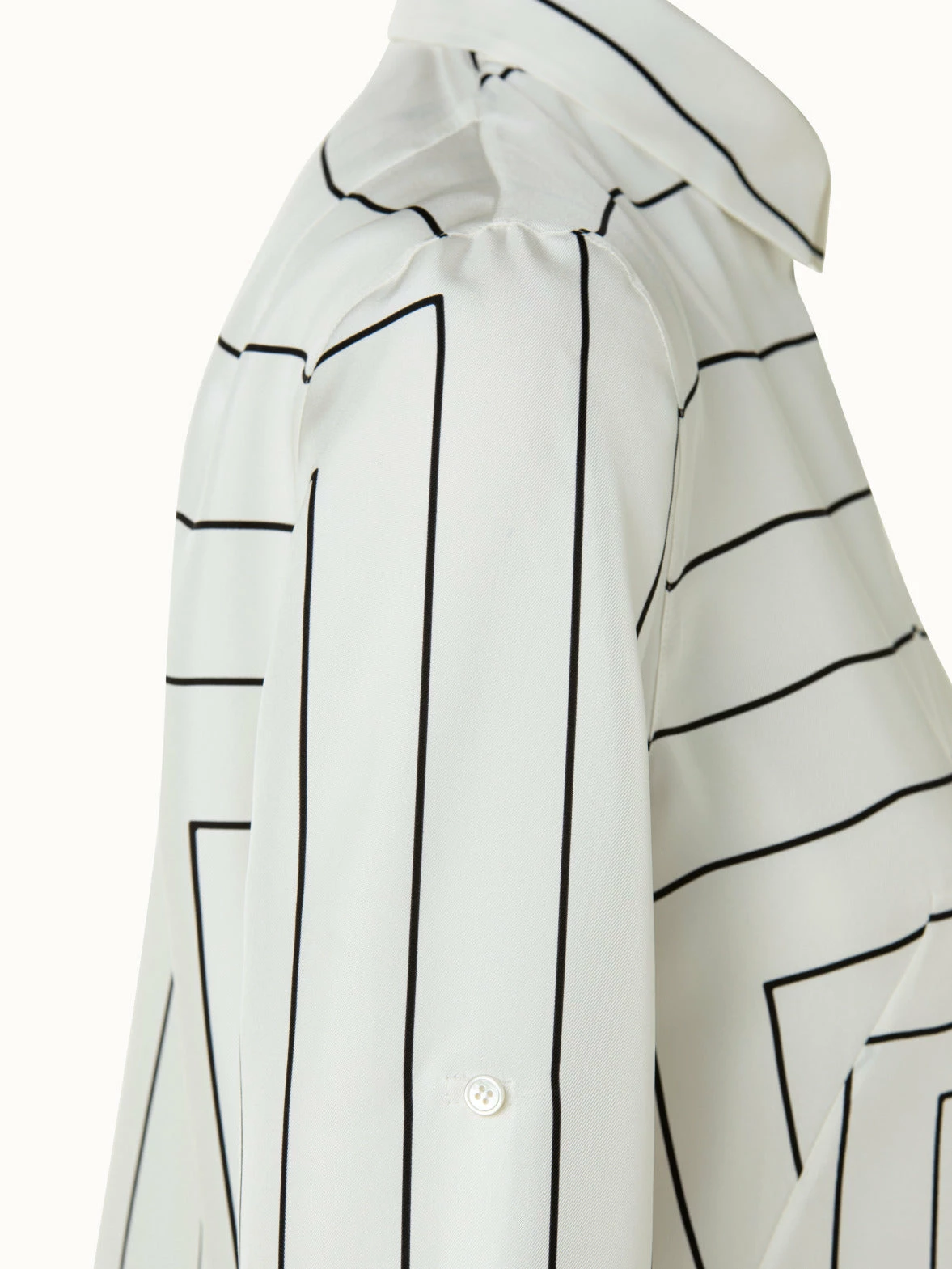 AKRIS Silk Twill Trapezoid Square Print Tunic Blouse 7 AKRIS Silk Twill Trapezoid Square Print Tunic Blouse - Image 7