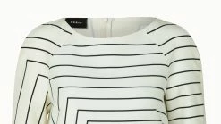 AKRIS Trapezoid Sqaure Print Cotton Silk Double-Face Dress -AKRIS sale 670602