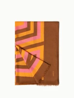 AKRIS Cashmere Silk Infinite Trapezoid Print Scarf