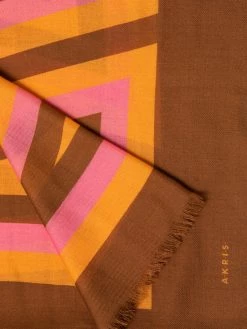 AKRIS Cashmere Silk Infinite Trapezoid Print Scarf -AKRIS sale 672018