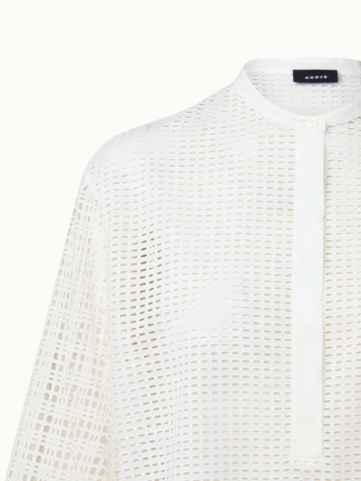 AKRIS Cotton Broderie Anglaise Patchwork Tunic 4 AKRIS Cotton Broderie Anglaise Patchwork Tunic - Image 4