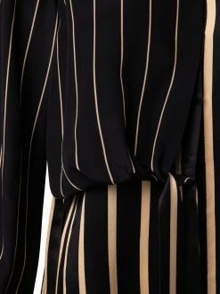 AKRIS Silk Crêpe Tunic Blouse With Screen Stripes Print -AKRIS sale 683536