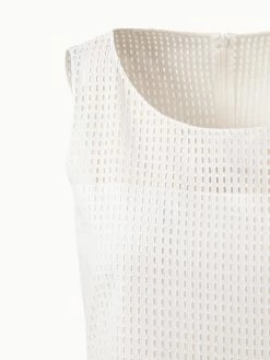 AKRIS Cotton Broderie Anglaise Patchwork Sheath Dress -AKRIS sale 683876