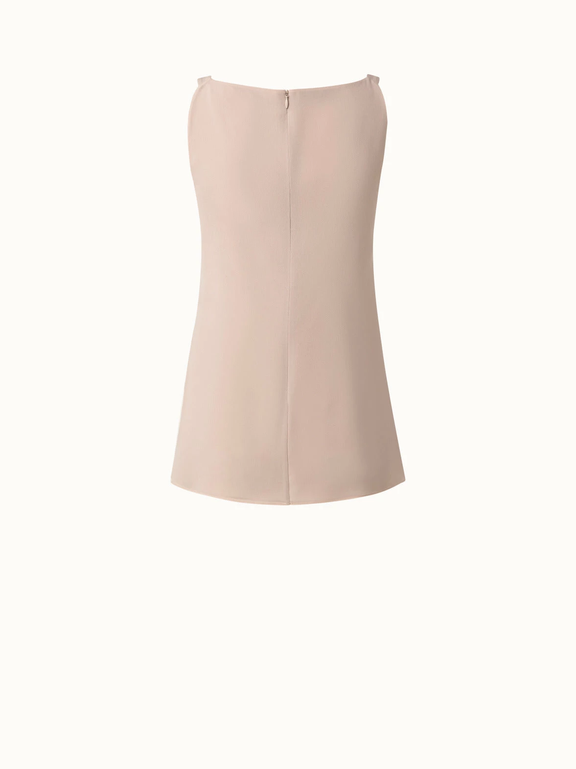 AKRIS Silk Georgette Tank Top With V-Neck Tulle Inset 2 AKRIS Silk Georgette Tank Top With V-Neck Tulle Inset - Image 2