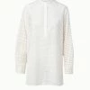 AKRIS Cotton Broderie Anglaise Patchwork Tunic