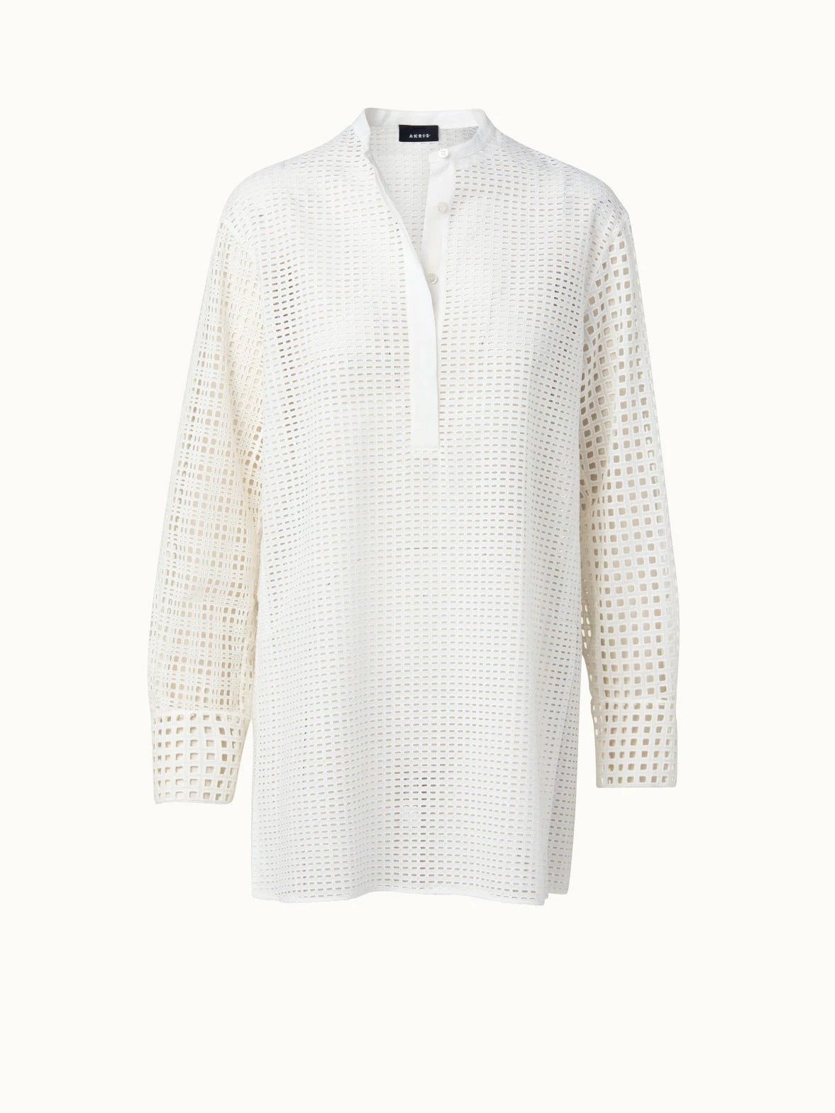 AKRIS Cotton Broderie Anglaise Patchwork Tunic 3 AKRIS Cotton Broderie Anglaise Patchwork Tunic - Image 3