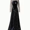 AKRIS Sequins Apron Bodice Gown