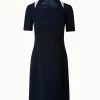 AKRIS Wool Double-Face Apron Sheath Dress