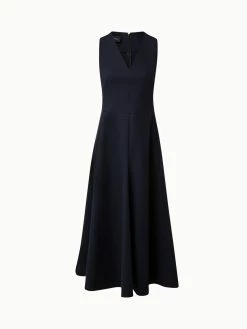 AKRIS Cotton Twill Midi Dress
