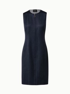 AKRIS Reversible Wool Double-Face Sheath Dress