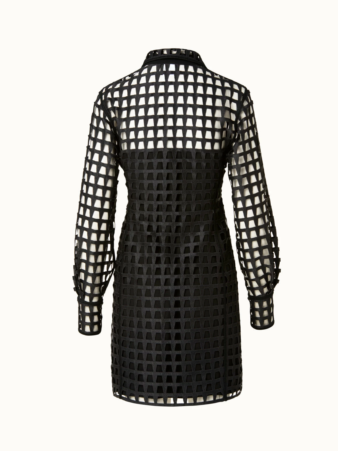 AKRIS Trapezoid Grid Embroidery Tunic Dress 2 AKRIS Trapezoid Grid Embroidery Tunic Dress - Image 2