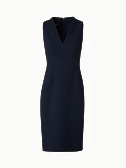 AKRIS Wool Crêpe Double-Face Sheath Dress