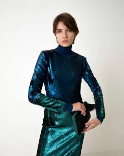 AKRIS Sequins Colorblock Gown -AKRIS sale 693416