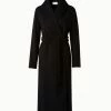 Wool Cashmere Blend Wrap Coat