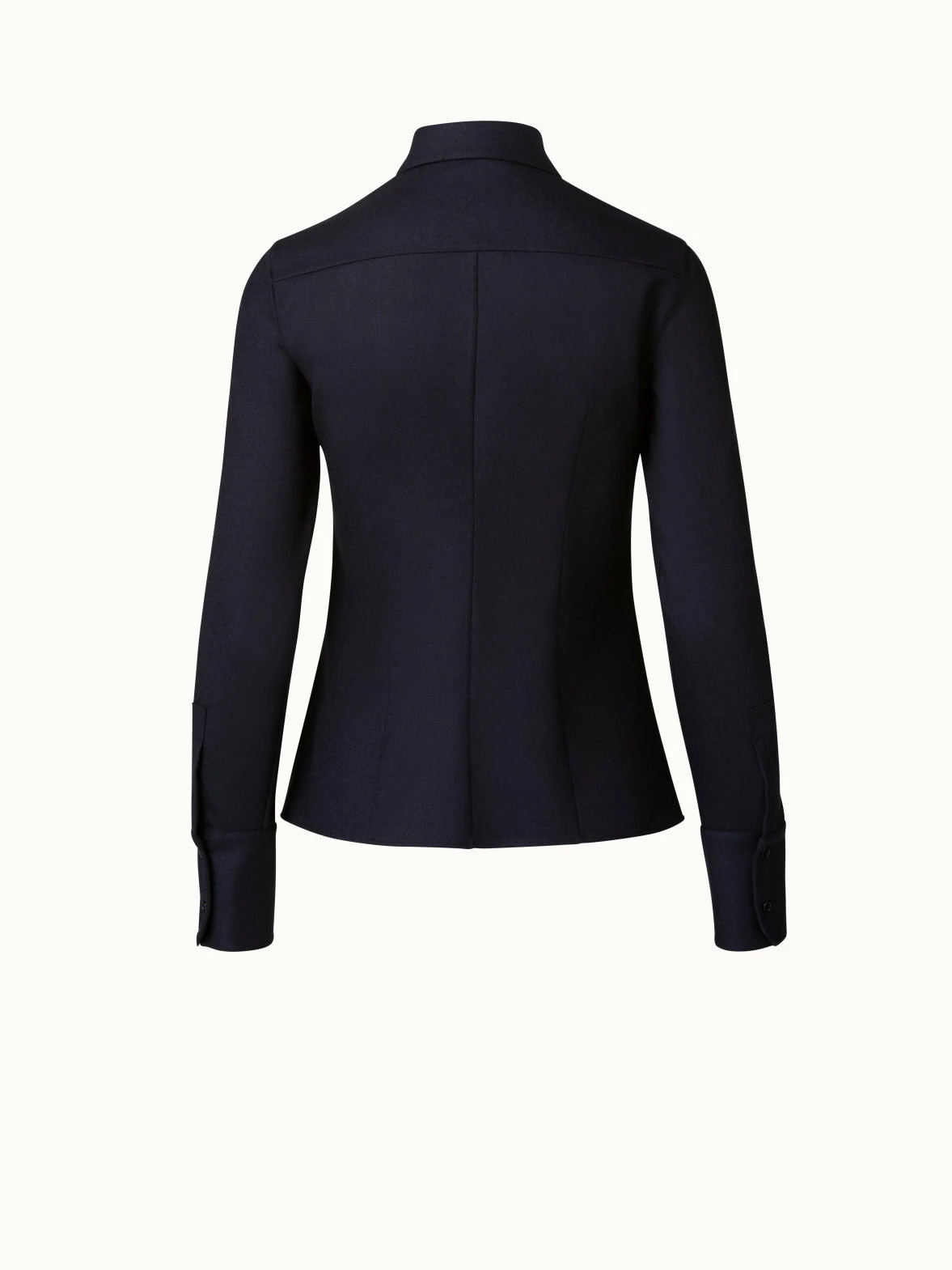 AKRIS Wool Stretch Flannel Blouse 2 AKRIS Wool Stretch Flannel Blouse - Image 2