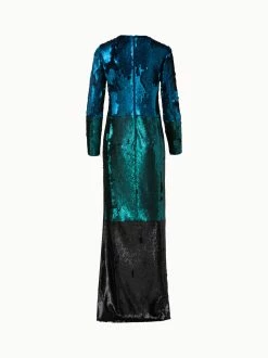 AKRIS Sequins Colorblock Gown -AKRIS sale 696431