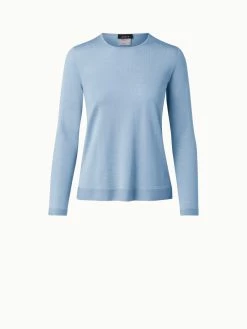 AKRIS Seamless Cashmere Silk Knit Pullover