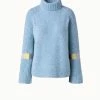 AKRIS Cashmere Knit Turtleneck With Intarsia Details