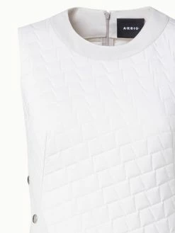 AKRIS Techno Taffeta Quilted Trapezoid Dress -AKRIS sale 716036