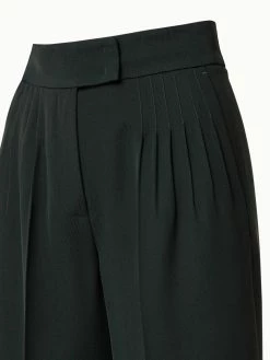 AKRIS Pleated Wide Leg Wool Gabardine Pants -AKRIS sale 716351