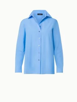 AKRIS Cotton Poplin Tunic Blouse -AKRIS sale 717370