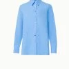 AKRIS Cotton Poplin Tunic Blouse