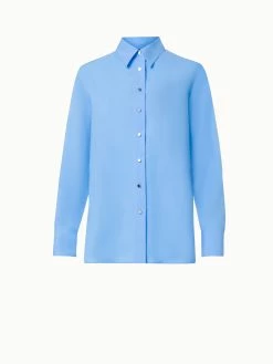 AKRIS Cotton Poplin Tunic Blouse