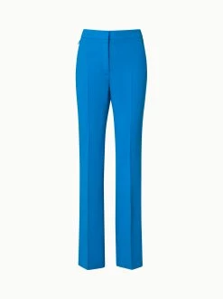 AKRIS Wool Double-Face Bootcut Pants