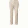 AKRIS Cotton Silk Double-Face Slim Pants