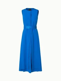 AKRIS Cotton Poplin Midi Dress