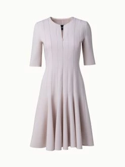 AKRIS Wool Double-Face A-Line Dress