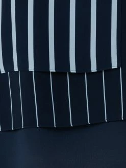 AKRIS Three Layer Silk Crêpe Blouse With Screen Stripes Print -AKRIS sale 726438