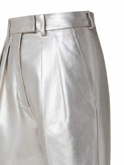 AKRIS Pearlized Lambskin Leather Bermuda Shorts -AKRIS sale 728761