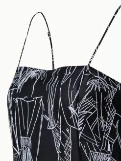 AKRIS Techno Tulle Top With Croquis Embroidery -AKRIS sale 739124