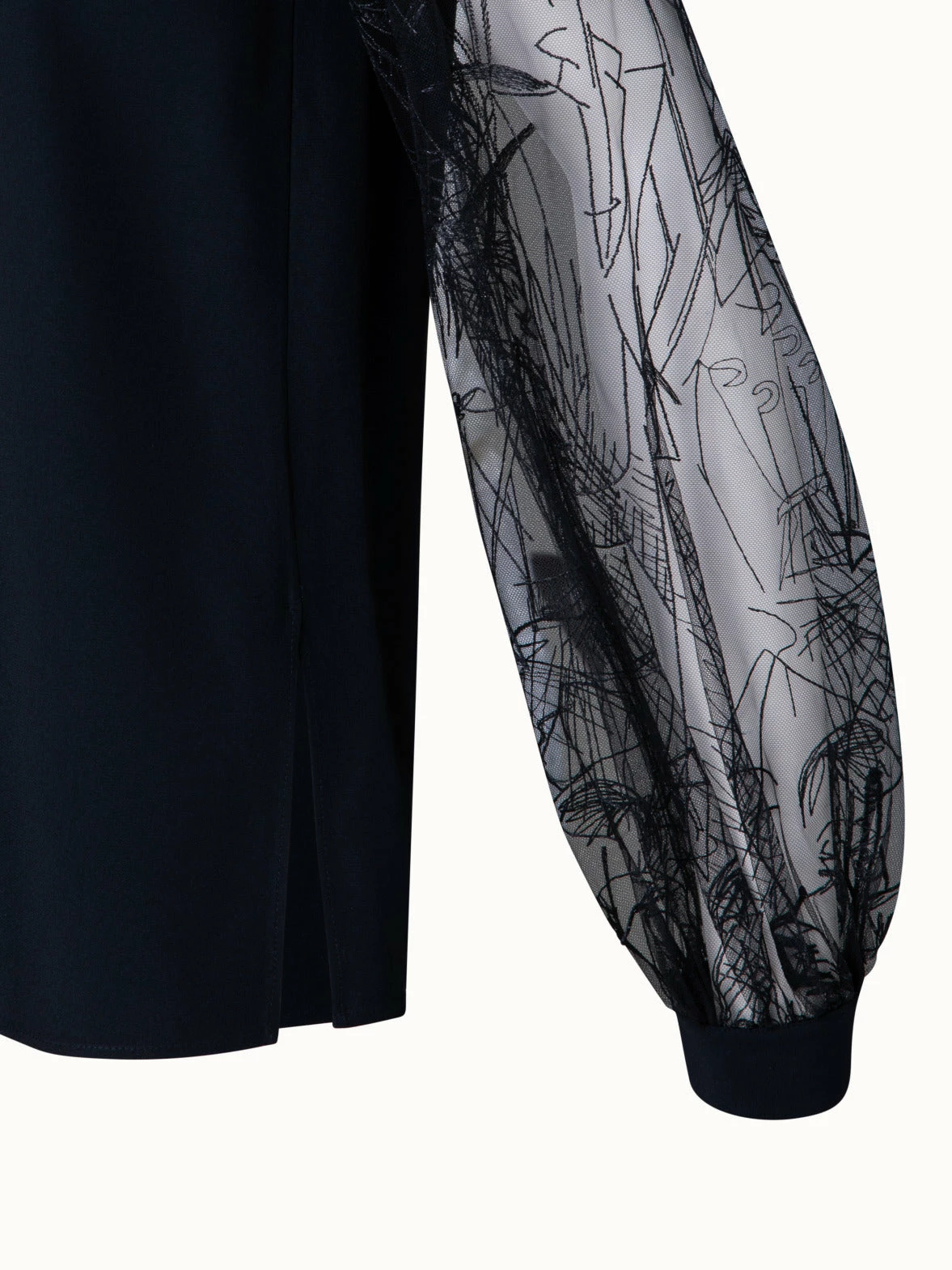 AKRIS Silk Crêpe And Croquis Embroidery Blouse 4 AKRIS Silk Crêpe And Croquis Embroidery Blouse - Image 4