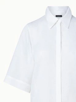 AKRIS Boxy Linen Voile Blouse -AKRIS sale 739185