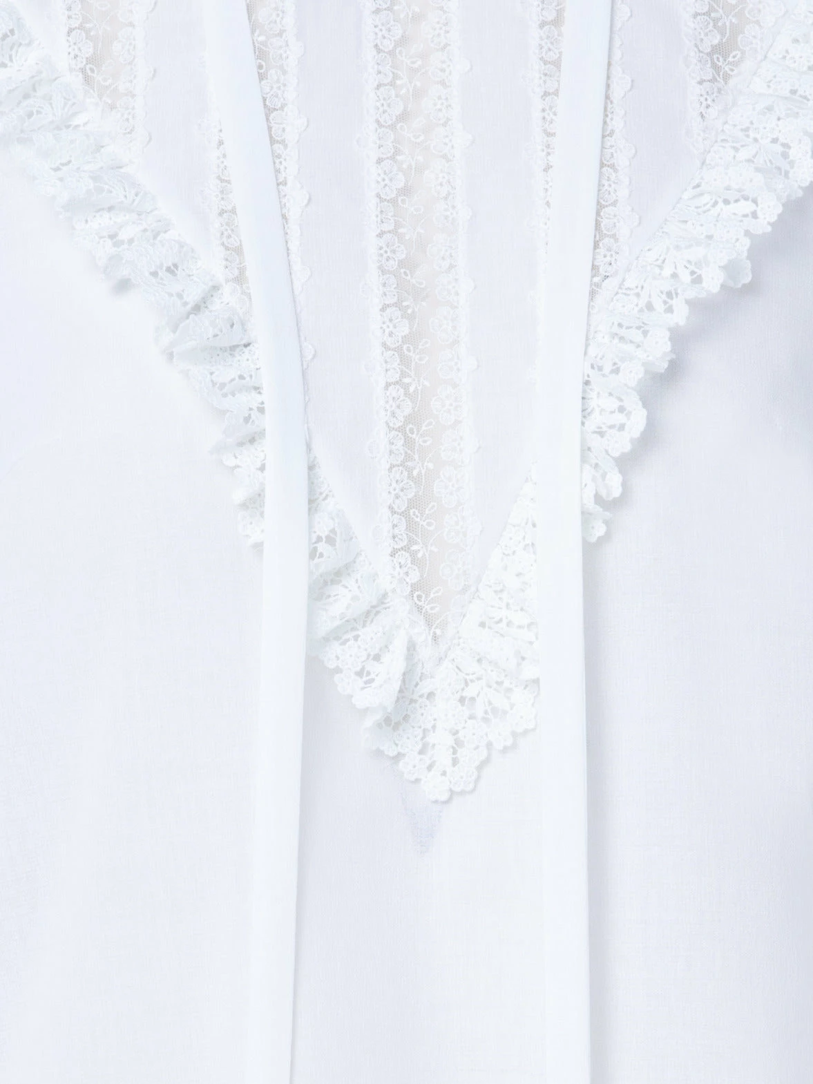 AKRIS Cotton Crêpe And Lace Blouse 6 AKRIS Cotton Crêpe And Lace Blouse - Image 6