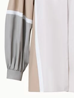 AKRIS Cotton Poplin Colorblock Blouse -AKRIS sale 739231