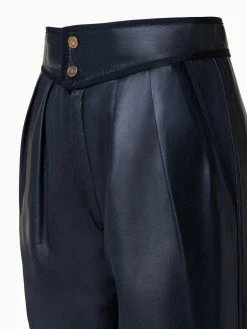 AKRIS Lambskin Pleated Leather Pants 9 AKRIS Lambskin Pleated Leather Pants -AKRIS sale 739341