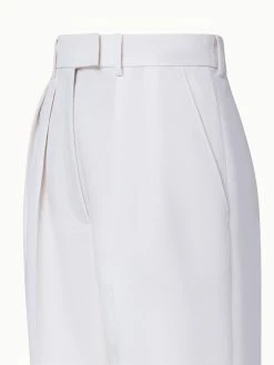 AKRIS Cotton Linen Blend Pleated Tapered Pants -AKRIS sale 739365