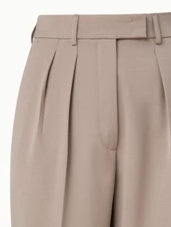 AKRIS Wool Gabardine Pleated Tapered Pants -AKRIS sale 739374