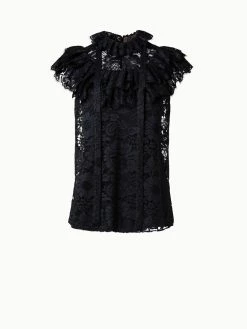 AKRIS Lace Blouse With Ruffles
