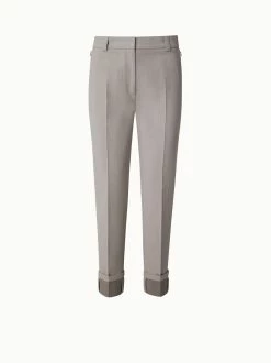 AKRIS Cotton Double-Face Tapered Pants