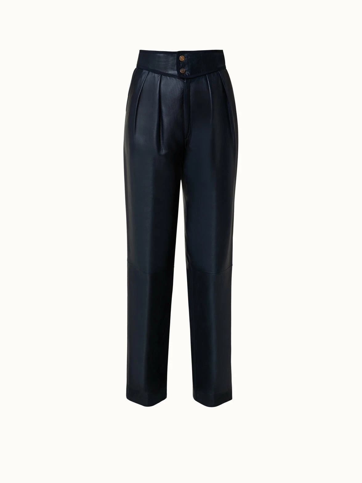 AKRIS Lambskin Pleated Leather Pants 1 AKRIS Lambskin Pleated Leather Pants