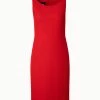 AKRIS Structured Wool Double-Face Sheath Dress